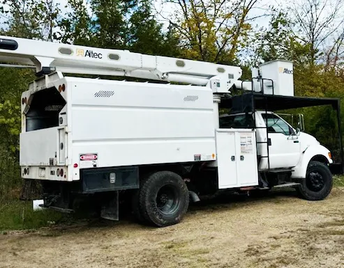 our new 60 foot bucket truck for safer tree removal